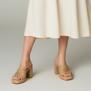 The Drop Fia Woven Platform Heels